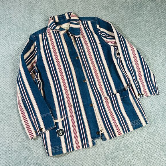 Lauren Jeans Co. Jackets & Blazers - Vintage 1990s Lauren Jeans Company Red/Blue Denim Chore Jacket Wmns 2XL